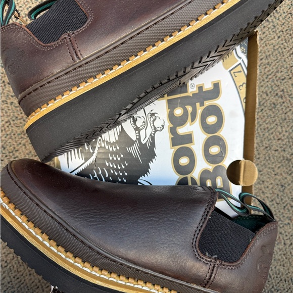 Georgia Boot Men's Dark Brown Slip-On Boots - Picture 1 of 5